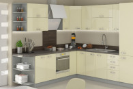 Kuchnia Karmen(krem.polysk) 260/270cm z blatem