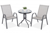 Zestaw balkonowy 2-osobowy Porto Duo - szary