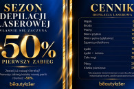 Depilacja laserowa Zgierz –pierwszy zabieg -50%